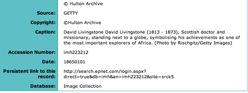 screen shot of citation information