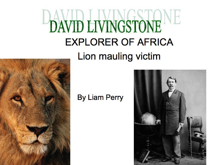 PowerPoint slide of David Livingstone